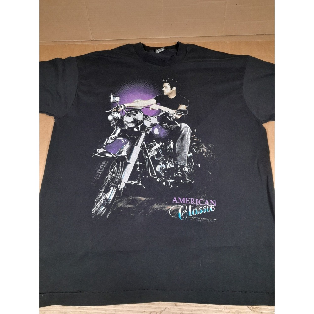 Vtg 90s Elvis Presley Motorcycle T Shirt  Tee 1992  Single Stitch USA Made XXL